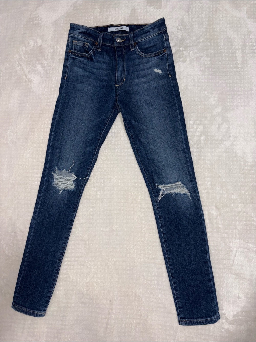 Joe's Jeans Dark Blue Distressed Skinny Jeans - Women
